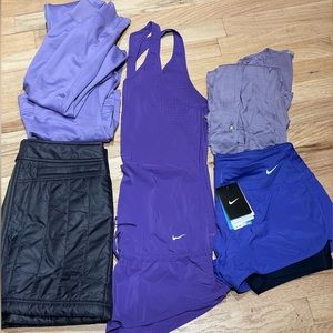 Lot of Purple Nike Smartwool Athleta Activewear